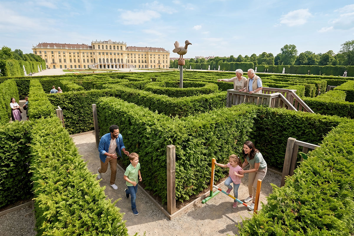 The Schönbrunn Maze and Labyrinth: A Family Adventure in the Gardens